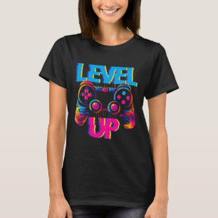 Camiseta Jogos Nível Superior de Game Controlador de vídeo