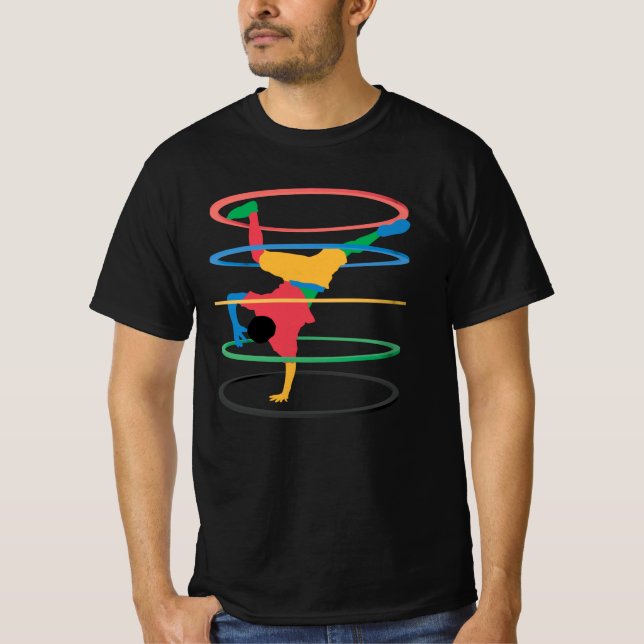 Camiseta Jogos Olímpicos de dança masculinos (Frente)