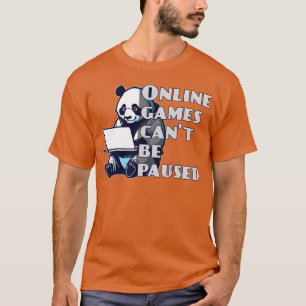 Camiseta Jogos Online Panda Não Podem Ser Pausados amigo re