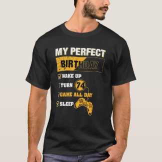 Camiseta Jogos Perfeitos De Aniversário Com 74 Anos