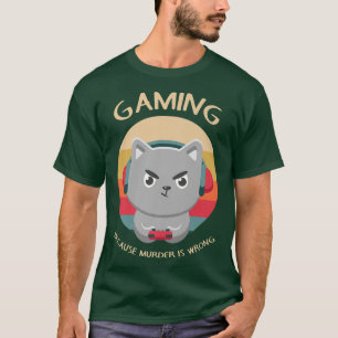 Camiseta Jogos Porque Assassinato é incorreto Jogo Engraçad