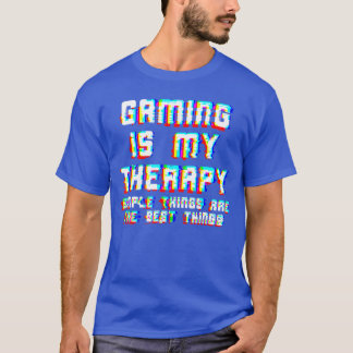 Camiseta Jogos São Minha Terapia Coisas Simples são as Melh