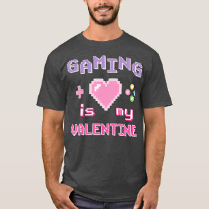 Camiseta Jogos são o meu Namorados Gamer Rosa do Pastel Ka