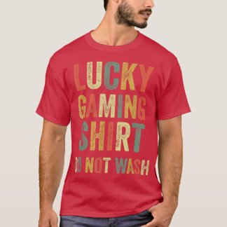 Camiseta Jogos sortudos Não Lave Jogos Engraçados Jogando V