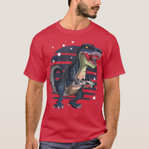Camiseta Jogos T-Rex T-Rex Engraçado, Jogo De Vídeo Bonito 