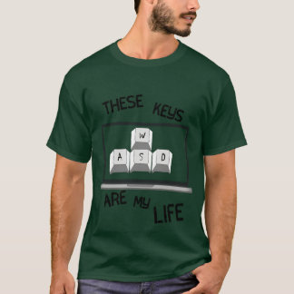 Camiseta Jogos WASD engraçado engraçado