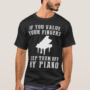 Camiseta Jogue as mariposas - Mantenha o meu Piano Engraçad