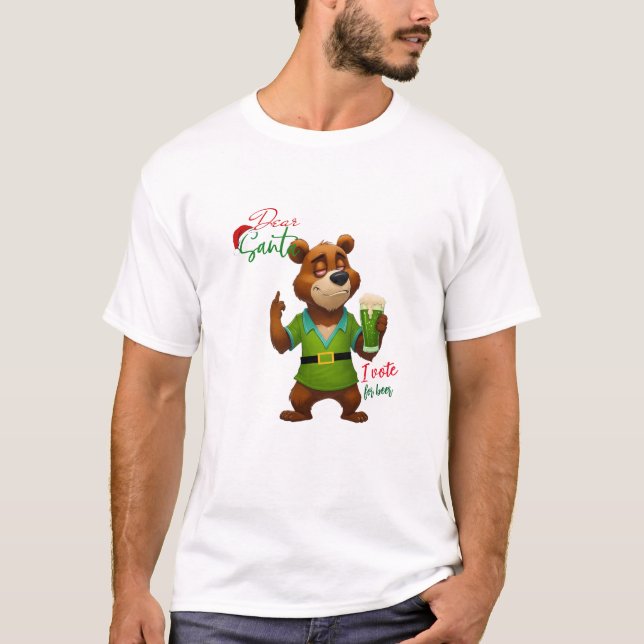 Camiseta Jogue as Palavras Urso e Urso Papais noeis de Nata (Frente)