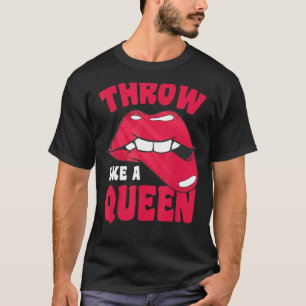 Camiseta Jogue Como Uma Boca De Bandeira Da Rainha Baseball