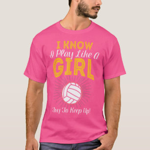 Camiseta Jogue como vôlei para garotas