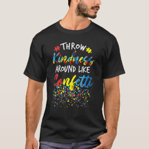 Camiseta jogue gentileza como professor de confete autismo