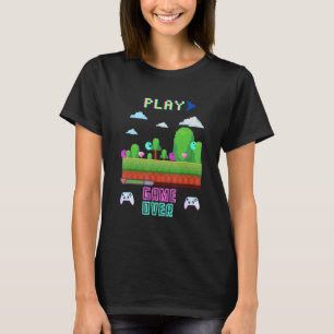 Camiseta Jogue Jogo Sobre Raparigas Jogadoras com Controlad