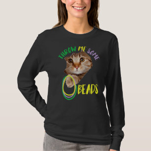 Camiseta Jogue-Me Algumas Miçangas Engraçadas Mardi Gras Fo