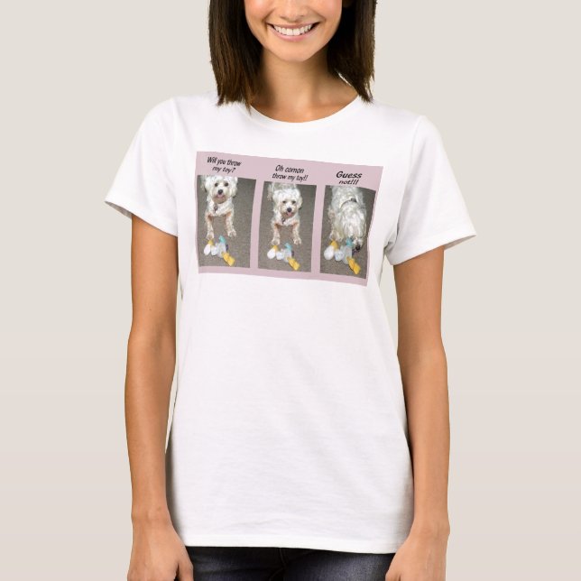 Camiseta Jogue o Toy Tee com o White Dog (Frente)