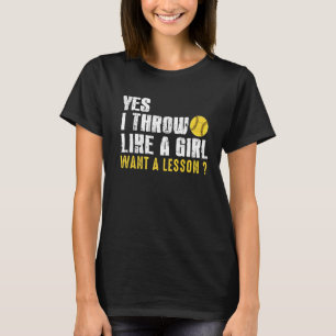 Camiseta Joguei Softball Como Uma Rapariga De Baseball Le