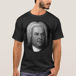 Camiseta Johann Sebastian Bach Black and White Portrait Sti