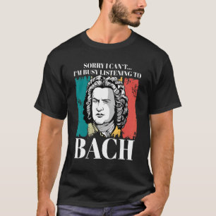Camiseta Johann Sebastian Bach Composer Para Clássicas