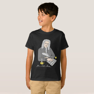 Camiseta Johann Sebastian Bach desenhado