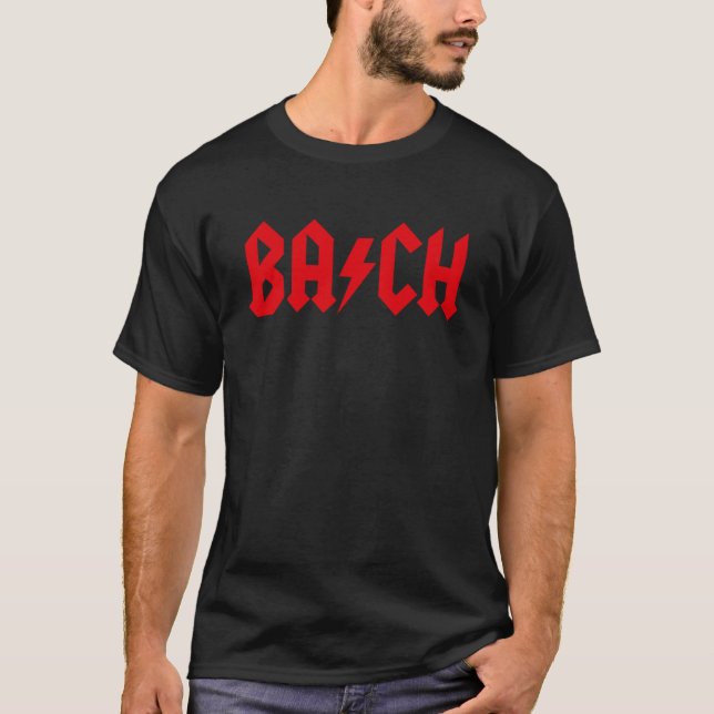 Camiseta Johann Sebastian Bach HARD ROCK Music (Frente)
