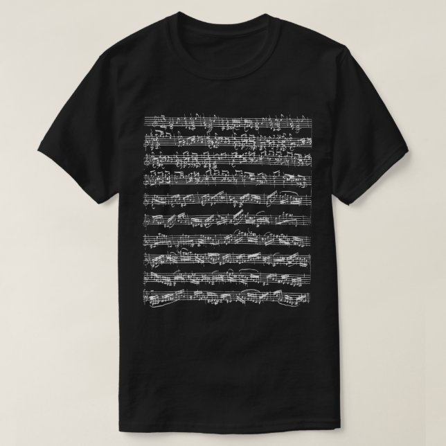 Camiseta Johann Sebastian Bach Partita d-Minor Chaconne Sol (Frente do Design)