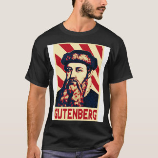 Camiseta Johannes Gutenberg Retro