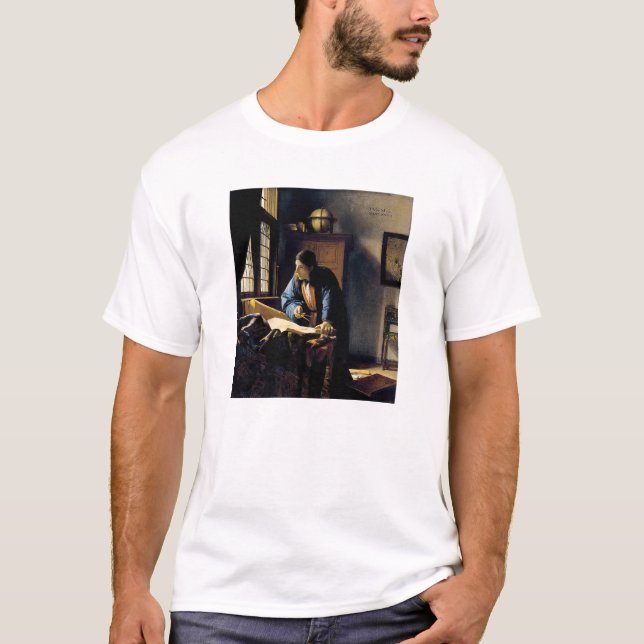 Camiseta Johannes Vermeer - A Geógrafa (Frente)