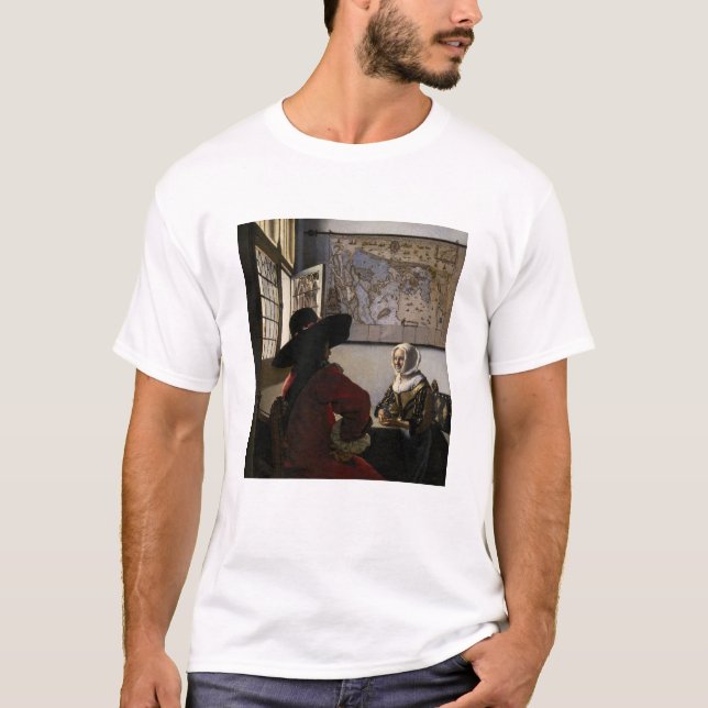 Camiseta Johannes Vermeer - Oficial com uma Garota Rindo (Frente)