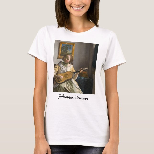 Camiseta Johannes Vermeer - Tocador de Violão (Frente)