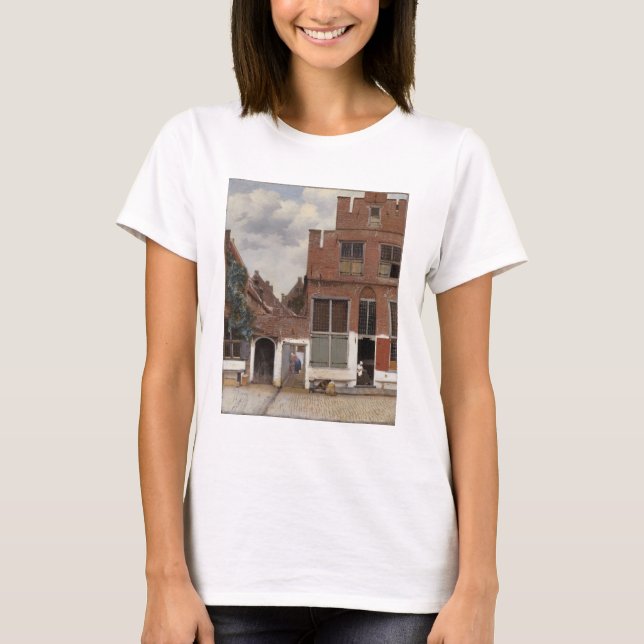 Camiseta Johannes Vermeer, Visão Das Casas Em Delft (Frente)