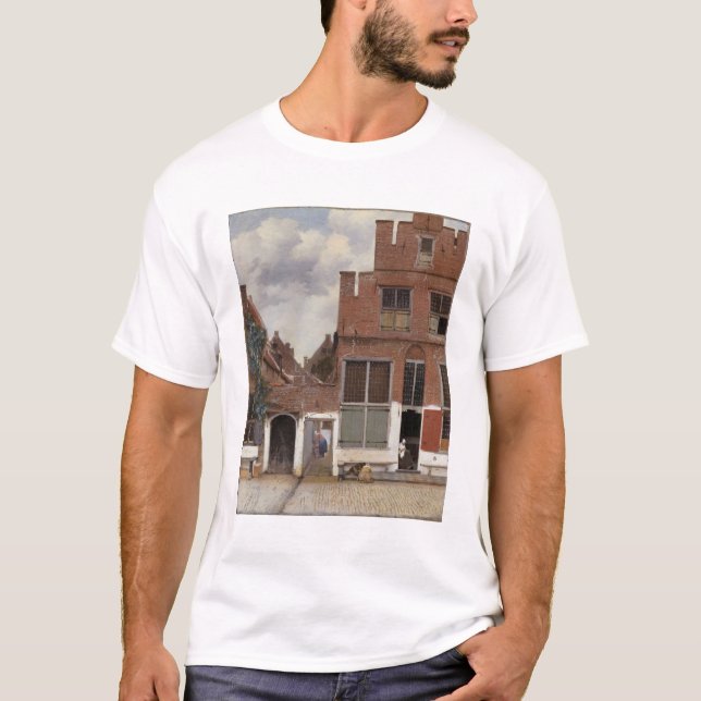 Camiseta Johannes Vermeer, Visão Das Casas Em Delft (Frente)