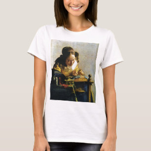 Camiseta Johannes Vermeer's The Lacemaker (cerca de 1670)