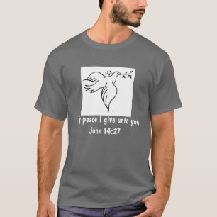 Camiseta John 14:27 Verso Bíblia Cristo Religioso