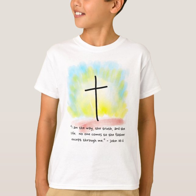 Camiseta JOHN 14:6 T-Shirt dos meninos (Frente)