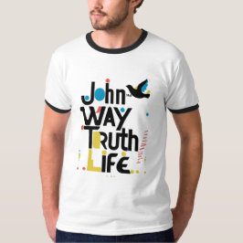 Camiseta John 14:6 Way Truth Life Modern Abstrato