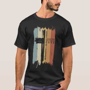 Camiseta John 316 Christian Cross Bíblia Retro Cristo Relig