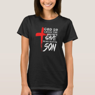 Camiseta John 316 Christian Cross Bíblia Son 1