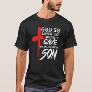 Camiseta John 316 Christian Cross Bíblia Son 1