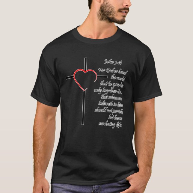 Camiseta John 316 John Chapter 3 Verse 16 Bible Verse King  (Frente)