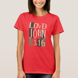 Camiseta John 3:16 Arte de Cubismo Amada