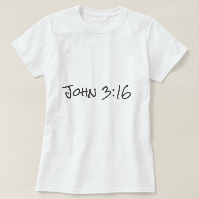 Camiseta John 3:16 Bíblia Verse Christian Faith Design de t (Frente do Design)
