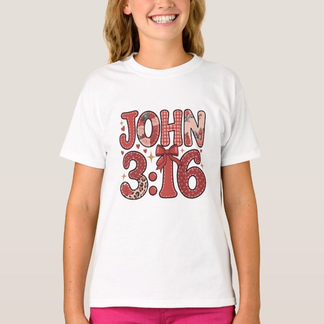 Camiseta John 3:16 do Dia dos Namorados (Frente)