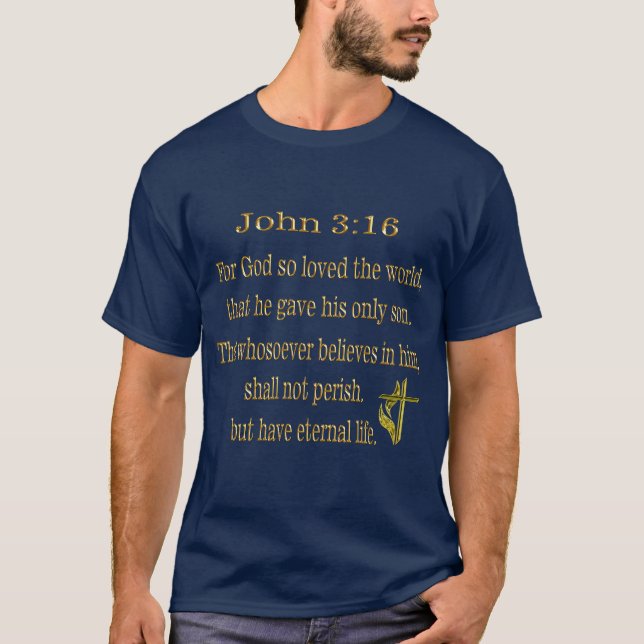 Camiseta John 3:16 t-shirt cristã (Frente)