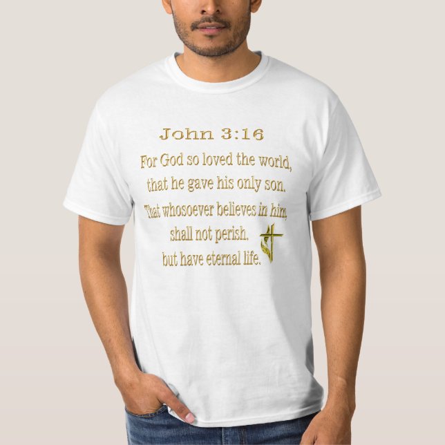 Camiseta John 3:16 t-shirt cristã (Frente)