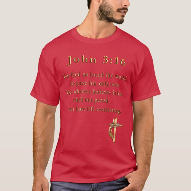 Camiseta John 3:16 t-shirts cristãs (Frente)