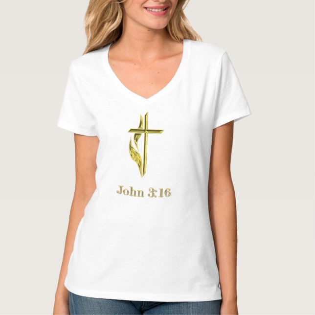 Camiseta John 3:16 t-shirts cristãs (Frente)