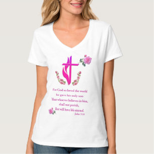 Camiseta John 3:16 t-shirts de mulheres