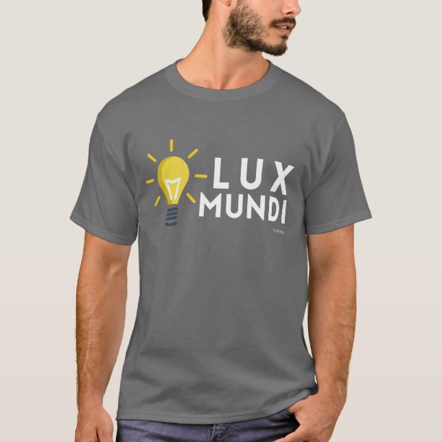 Camiseta John 8:12: Lux Mundi (Luz do Mundo) (Frente)
