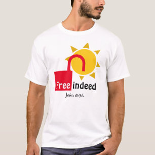 Camiseta John 8:36, Cristão Gratuito E Personalizável