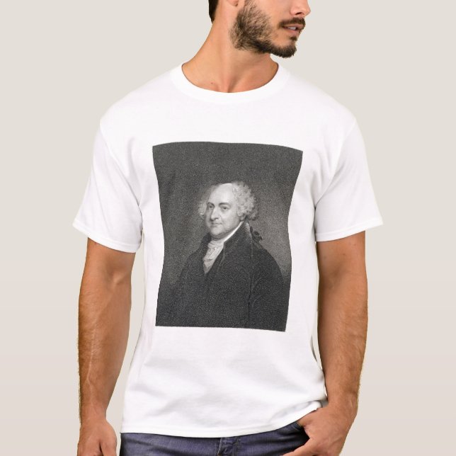 Camiseta John Adams, gravado por James Barton Longacre (179 (Frente)