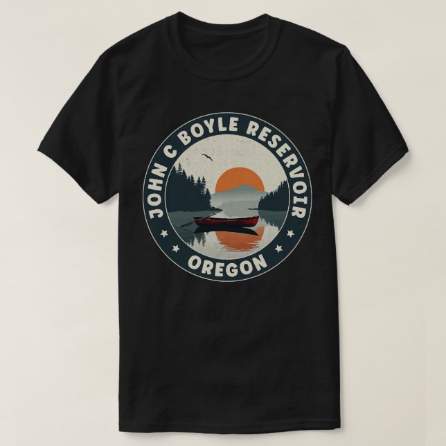 Camiseta John C Boyle Reservoir Oregon Sunset (Frente do Design)